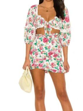For Love and Lemons Set Imogen Crop Top & Becca Mini Skirt. Top Size S Skirt M.